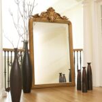 Besdomus Gold Arched Vintage Mirror: 30" x 44" Large Antique Wall Mounted Mirror... - Image 2