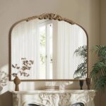 Besdomus Gold Large Arched Mirror: 40"x29" French Baroque Vintage Mirror - Tradi... - Image 2