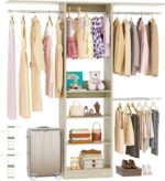 Besiost 48" Closet Organizer System, 4FT Closet System for Small Closets with 4 ... - Image 2
