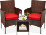 Best Choice Products 3-Piece Outdoor Wicker Conversation Bistro Set, Space Savin... - Image 2