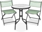 Best Choice Products 3-Piece Patio Bistro Dining Furniture Set w/Textured Glass ... - Image 2