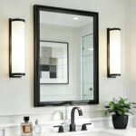 Black Bathroom Mirrors for Over Sink 24x36 Inch, Rectangle Vanity Mirror for Bed... - Image 2