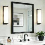 Black Bathroom Mirrors for Over Sink 30x40 Inch, Rectangle Vanity Mirror for Bed... - Image 2