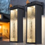 Black LED Dusk to Dawn Outdoor Lighting 2 Packs, 16" Large Outside Farmhouse Wal... - Image 2