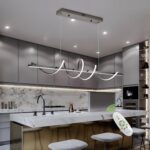 Black Modern Chandelier for Dining Room,Creative Modern Led Pendant Light for Ki... - Image 2