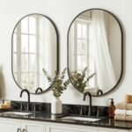 Black Oval Bathroom Mirror for Wall, 2 Pack 24"x36" Bathroom Vanity Mirror for O... - Image 2