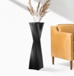 Black Tall Floor Vase 27.5in Resin Black Heart Shaped Vases Perfect for Dry or F... - Image 2