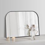 Black Wall Mirror 30" x 20", Modern Mantel Minimalist Home Decor, Brushed Black ... - Image 2