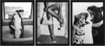 Black and White Fashion Wall Art Set of 3, Framed Canvas Prints with Solid Wood ... - Image 2