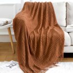 Blagic Knitted Throw Blanket for Couch and Bed, Soft & Cozy Knit Blanket with Ta... - Image 2