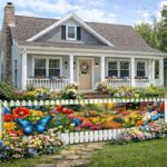 BlissYard Spring Garden Banner 118x20 Inches Butterfly Flower Garden Cabin Banne... - Image 2