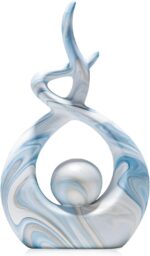 Blue Sculpture Home Decor, Modern Living Room Decorations, Ceramic Statues Coffe... - Image 2