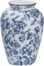 Blue and White Chinoiserie vase - Vintage Ceramic vase with Antique Design, Perf... - Image 2
