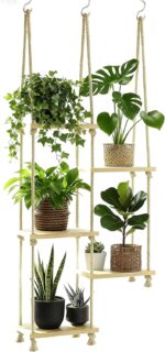 Boho Hanging Plant Stand, Window Shelf for Plants in Living Room, Bedroom, Balco... - Image 2