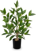 Briful Fake Plants 19.6'' Tall Artificial Plants Indoor Decor, Faux Bay Laurel P... - Image 2