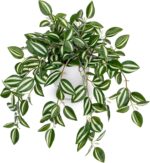 Briful Fake Plants Indoor Artificial Potted Silk Plants Faux Watermelon Peperomi... - Image 2