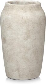 Briful Rustic Vintage Ceramic Vase, 9.06'' Farmhouse Table Decor with Wide Mouth... - Image 2