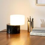 Brightech Zigzag Desk Lamp - Small Dimmable LED Black Marble Table Lamp, Rotatab... - Image 2