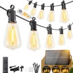 Brightown 52FT Solar String Lights Outdoor Waterproof, Patio Lights with Remote ... - Image 2