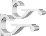 Brixwell Designer Aluminum Shelf Bracket for 3/8" to 1/2" Glass - Chrome Finish ... - Image 2