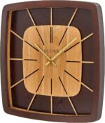 Bulova Clocks C4382 Darien 15.75” Mid-Century Wall Clock – Solid Hardwood Espres... - Image 2