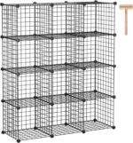 C&AHOME Wire Cube Storage, 12-Cube Storage Organizer Metal, C Grids Storage Bins... - Image 2