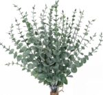 CEWOR 24pcs Eucalyptus Stems Artificial Eucalyptus Leaves Fake Greenery Branches... - Image 2
