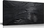 CGXART Abstract Painting Wall Art For Living Room Black Painting Wall Decor For ... - Image 2