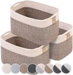 CHAT BLANC Cotton Rope Baskets for Organizing | 15”x10”x9” Storage Baskets for S... - Image 2