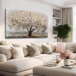 CHUDANHAO Abstract Grey Graffiti Wall Decor Big Tree Painting Gold Photo Prints ... - Image 2
