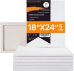 CONDA 18x24 inch Stretched Canvas for Painting, 5 Pack Large Canvas, 100% Cotton... - Image 2