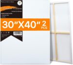 CONDA Large Stretched Canvas for Painting, 30x40 Inch 2 Pack Big Canvas, 100% Co... - Image 2