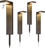 COXSENI Solar Pathway Lights Outdoor 4Pack, 2 Color in 1 Motion Sensor Walkway L... - Image 2