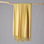 CUDDLE DREAMS Premium Cashmere Throw Blanket with Fringe, Luxuriously Soft (Yell... - Image 2