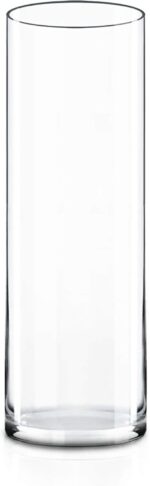CYS EXCEL Cylinder Clear Glass Vase (H:20" D:6") | Multiple Size Choices Glass F... - Image 2