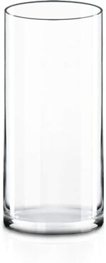 CYS Excel Clear Glass Cylinder Vase (H:9" D:4") Flower Vase Centerpieces Hurrica... - Image 2