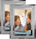 Calenzana 4x6 Picture Frame Sparkle Glass Photo Frames Set for Tabletop, 2 Pack - Image 2