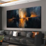 Canvas Wall Art Decor Modern Black Wall Art Prints Abstract Gold Wall Art Decora... - Image 2