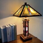 Capulina 26" Modern Tiffany Table Lamp - Picasso Abstract Stained Glass Desk Lam... - Image 2