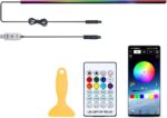 Car Interior Ambient Light Lighting Bar, Windshield Rubber Seal Gap Filler RGB L... - Image 2