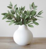 Carrot's Den White Round Vase - Minimalist Nordic, Japandi, Mid Century Modern H... - Image 2