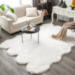 Carvapet 5x7 Faux Sheepskin Area Rug Soft Fluffy White 5 x 7 Plush Fur Carpet, L... - Image 2