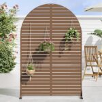 Casaphoria 72" H x 47" W Arched Metal Privacy Screen - Elegant Freestanding Outd... - Image 2