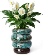 Ceramic 5 inch Plant Pot - Planter for Indoor Plants with Drainage Hole, Flower ... - Image 2
