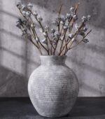 Ceramic Flower Vase Home Decor, 7.4 in Farmhouse Table Vases Retro Vintage Livin... - Image 2
