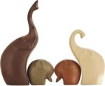 Ceramic Modern Art 4 Pcs Elephant Statue Decorations for Home, Office, Living Ro... - Image 2