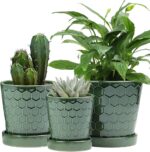 Ceramic Plant Pots,4+5+6 Inch Pots for Indoor Plants,Planters with Drainage Hole... - Image 2