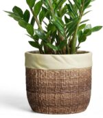 Ceramic Planter - 9.8 Inch Plant Pot for Indoor Outdoor Plants, Boho Ceramic Pla... - Image 2