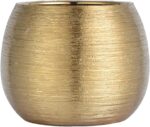 Ceramic Pots for Plants, Gold Flower Pot with Anti-Slip Bottom, Elegant Home Dec... - Image 2