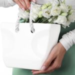 Ceramic Purse Vase for Flowers – Decorative Cute Funky Bag Flower Vase for Cente... - Image 2